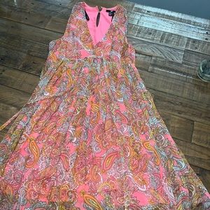 H&M pink paisley print dress